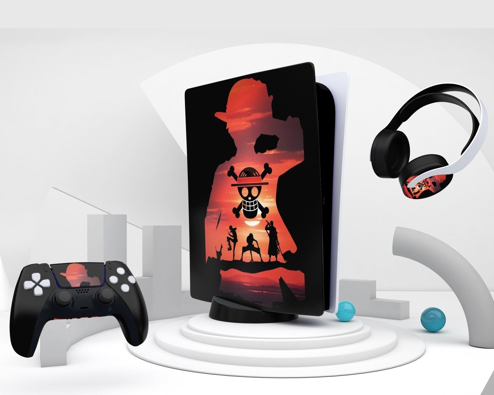 Adesivo per Playstation 5 ONE PIECES - Personalizza la tua PS5 con adesivi console e controller - Lab07Official -