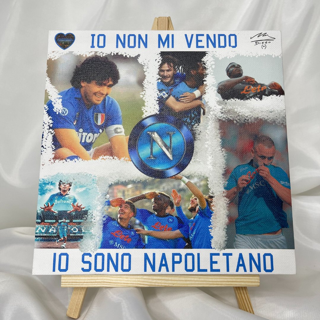 Tela Io sono Napoletano 20x20cm - Lab07Official -