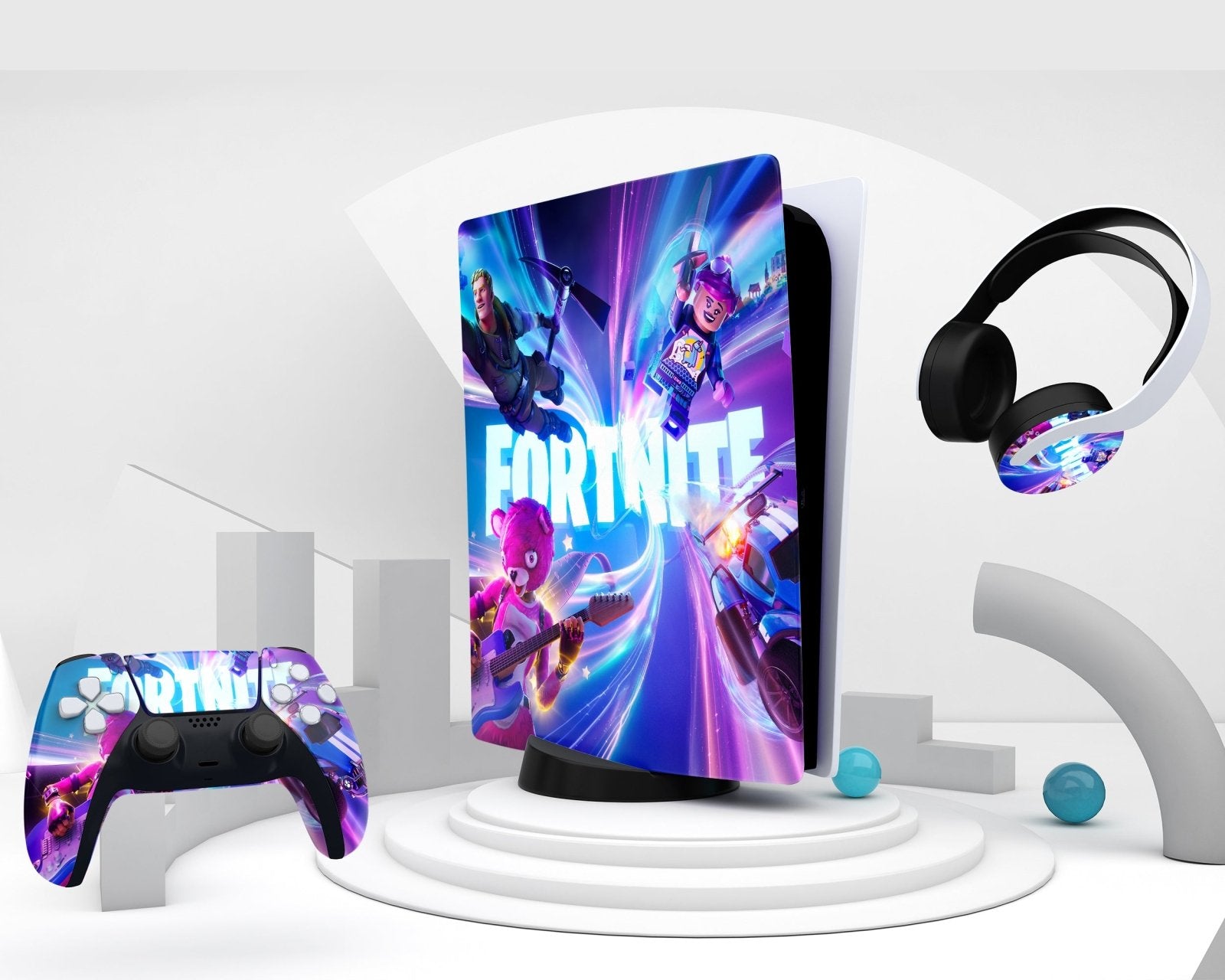 Adesivo per Playstation 5 FORTNITE - Personalizza la tua PS5 con adesivi console e controller - Lab07Official -