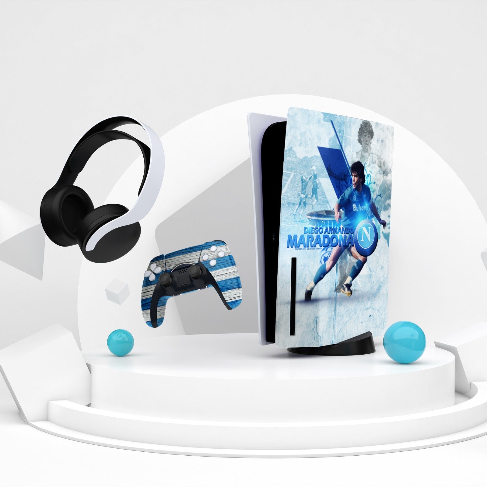 Adesivo per Playstation 5 MARADONA- Personalizza la tua PS5 con adesivi console e controller - Lab07Official -