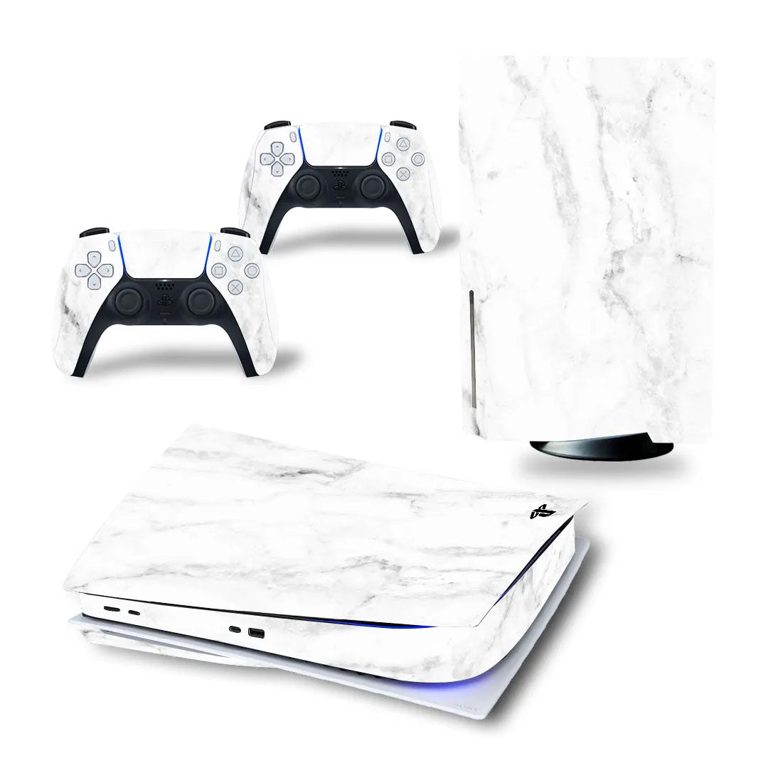Adesivo per Playstation 5 WHITE MURBLE - Personalizza la tua PS5 con adesivi console e controller - Lab07Official -